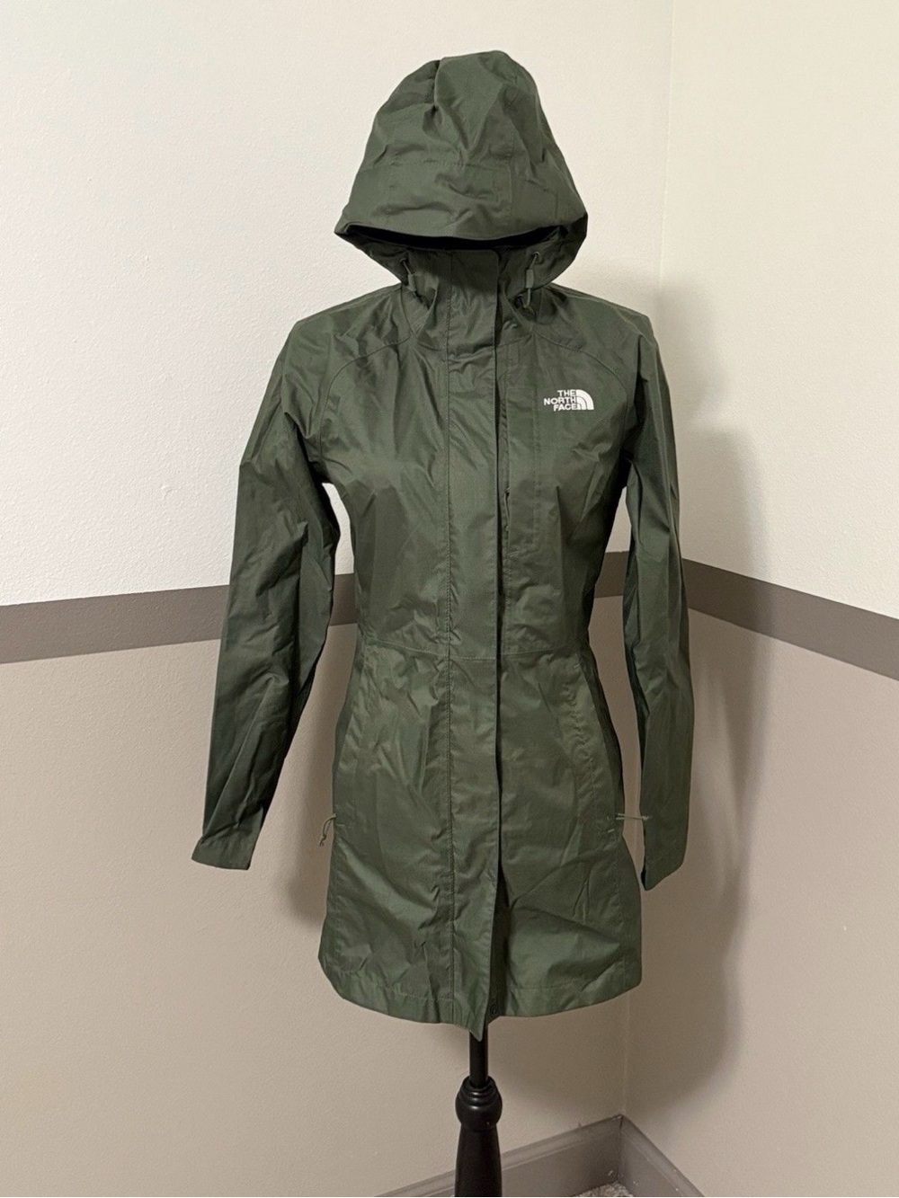 The North Face Women's Olive Green Hooded Trench Coat